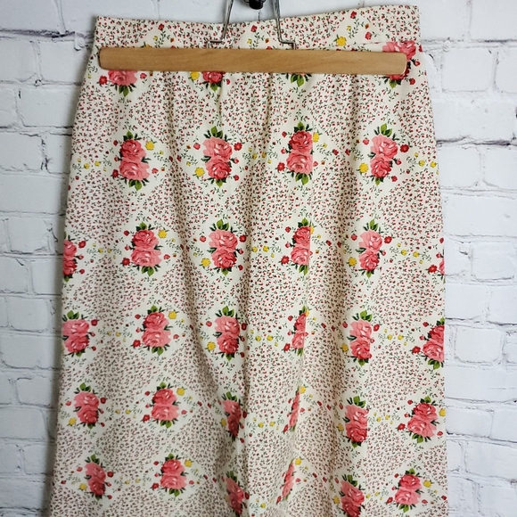 Vintage Dresses & Skirts - Vintage 70s Prairie Skirt Floral maxi Aline